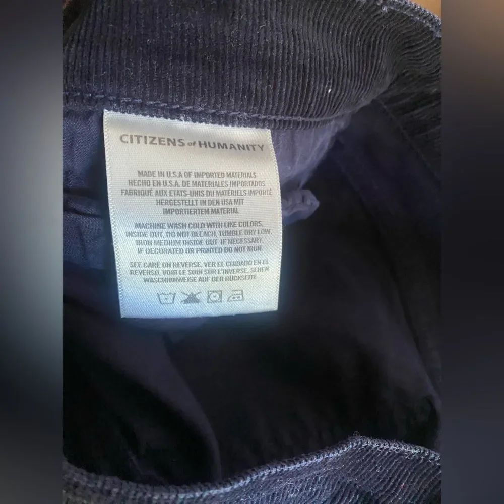 Citizens of Humanity Jeans Womens Navy Harlow Ankle Mid Rise Slim Corduroy Sz 26 - Picture 7 of 13
